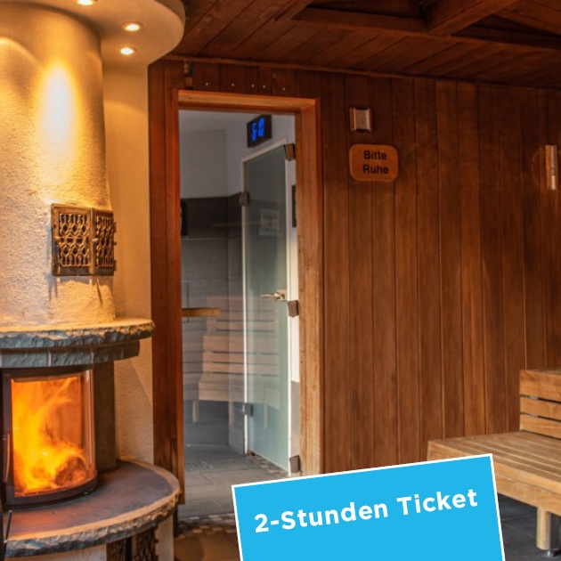 Das Foto zeigt unsere Kaminsauna von innen