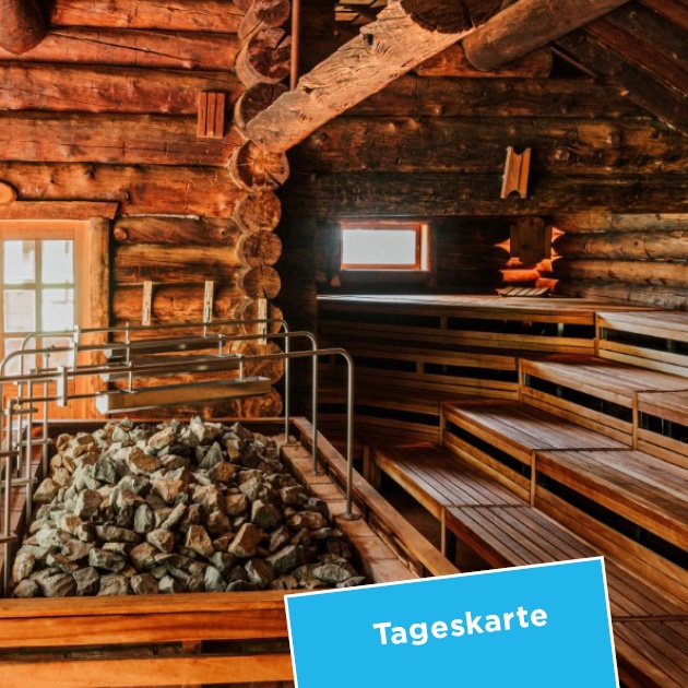 Das Foto zeigt unsere Lapplandsauna von innen