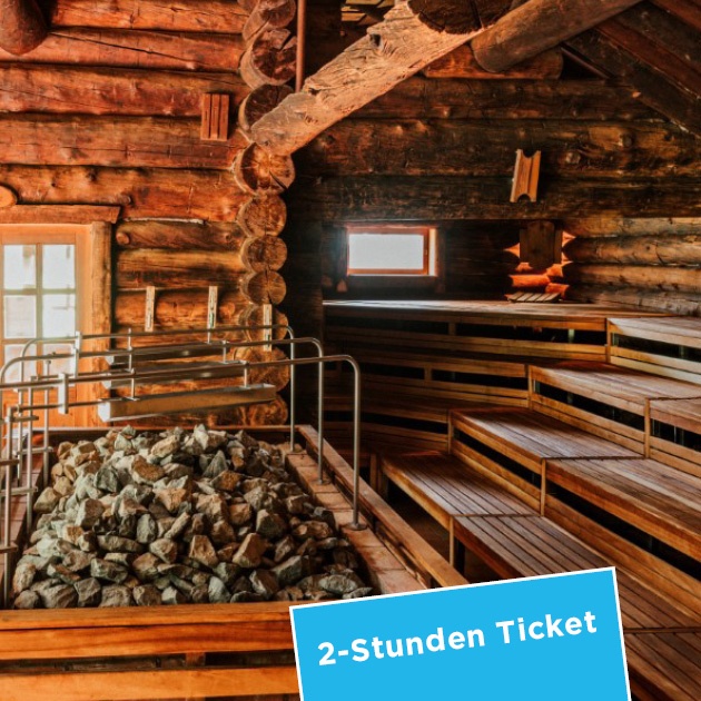 Das Foto zeigt unsere Lapplandsauna von innen